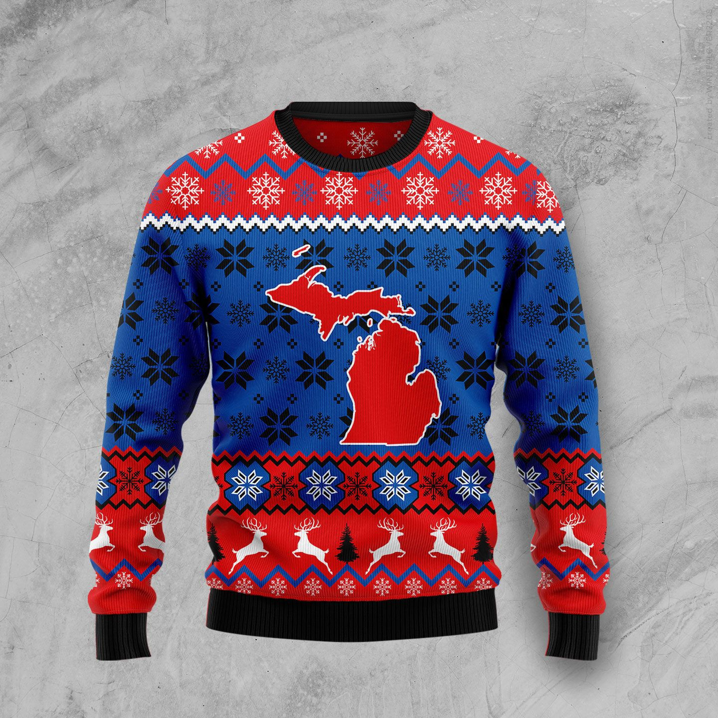 Sweet Home Michigan Ugly Christmas Sweater Adult 3D Funny Matching for family