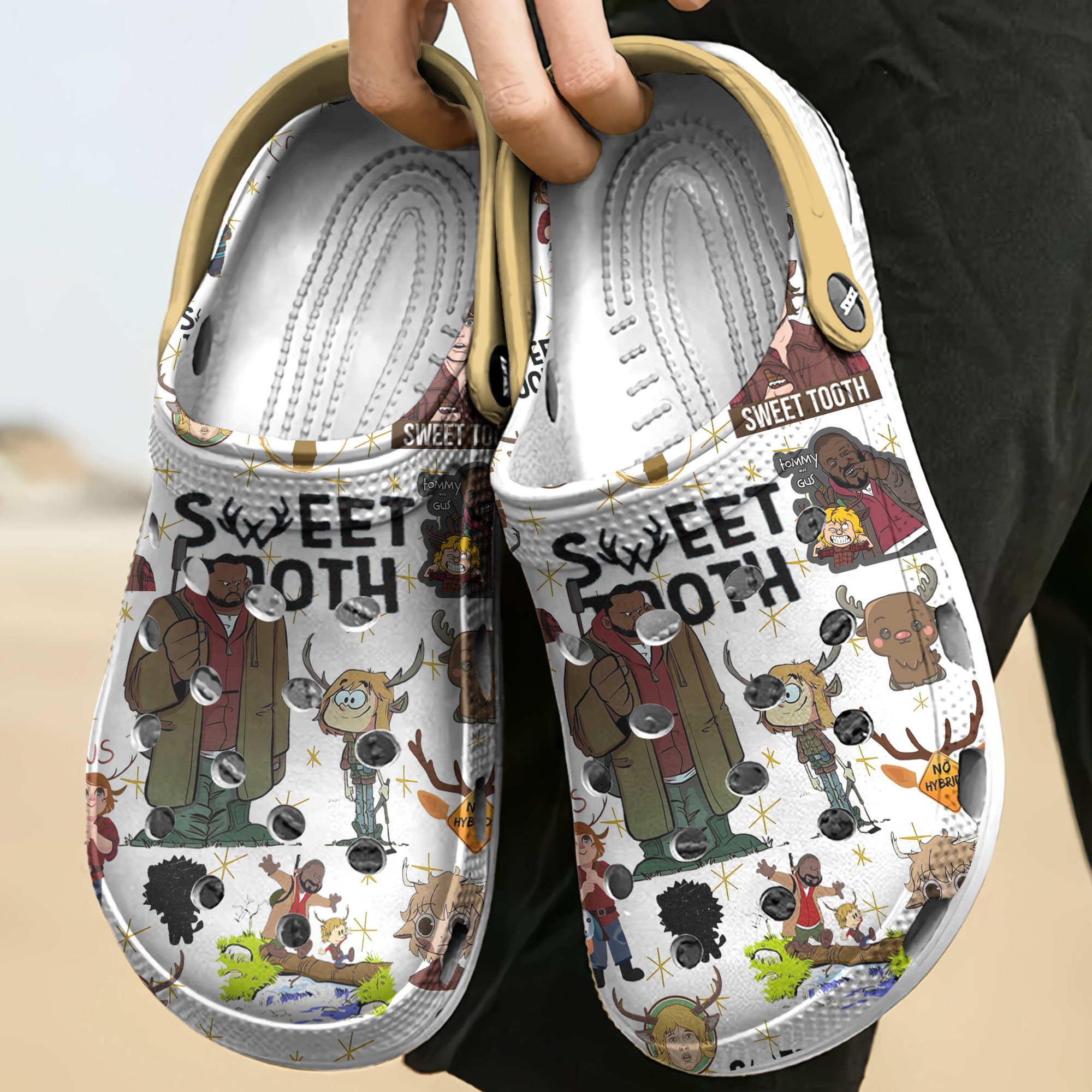 Sweet Tooth TV Series Crocs Crocband Clogs Shoes Comfortable For Men Women and Kids - Image 2
