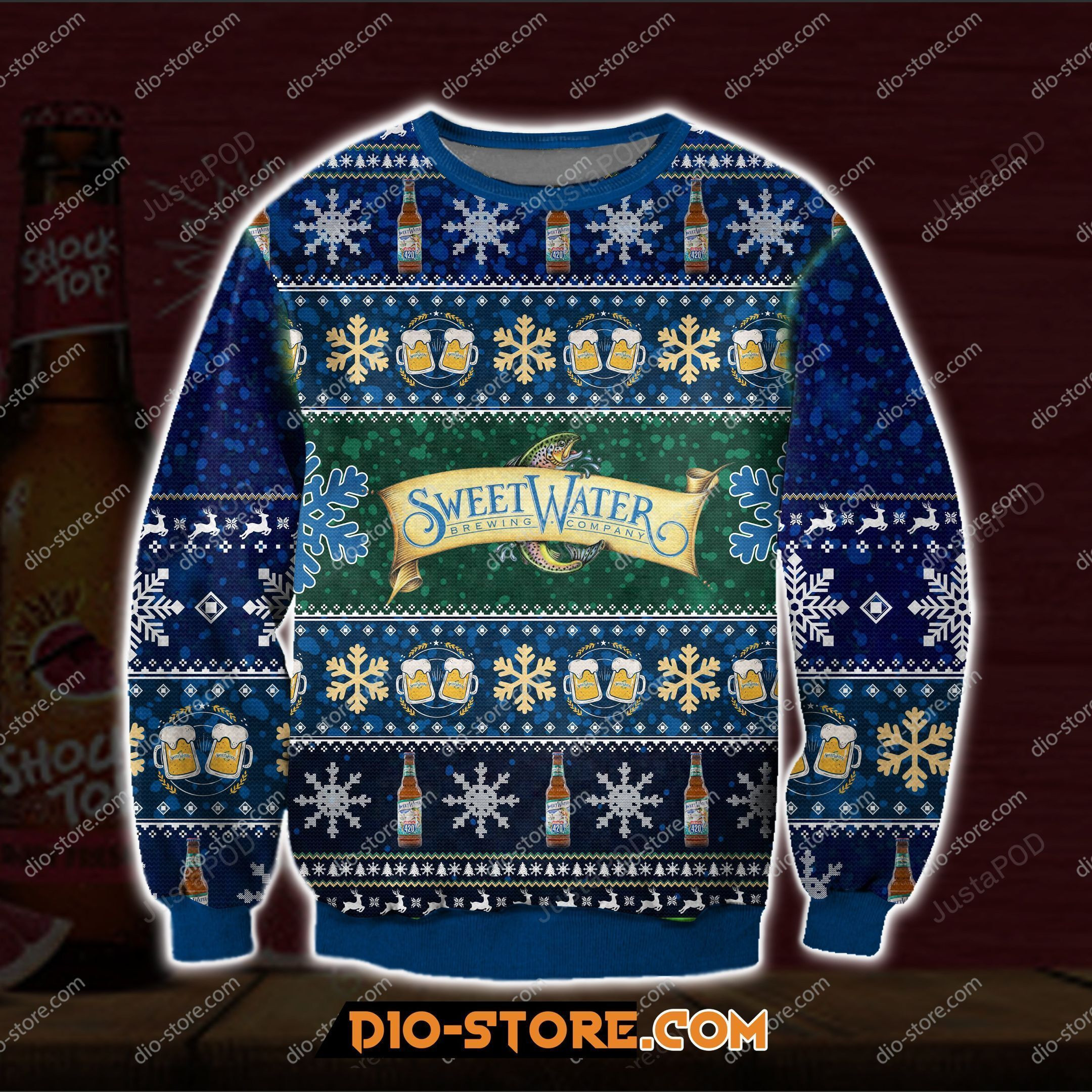 Sweetwater Knitting Pattern Ugly Christmas Sweater Adult 3D Funny Matching for family