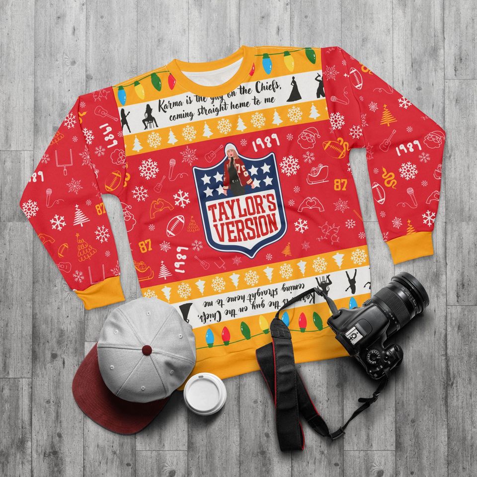 Swift Ugly Sweater Era Unisex Sweatshirt , Christmas Outfit, Albums Lover 1989 Sweater