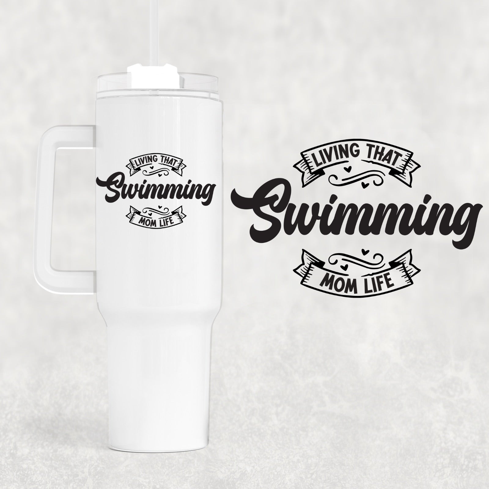 Swimming Custom Stanley Cup 40 oz 30 oz Tumbler With HandleTVC2301748