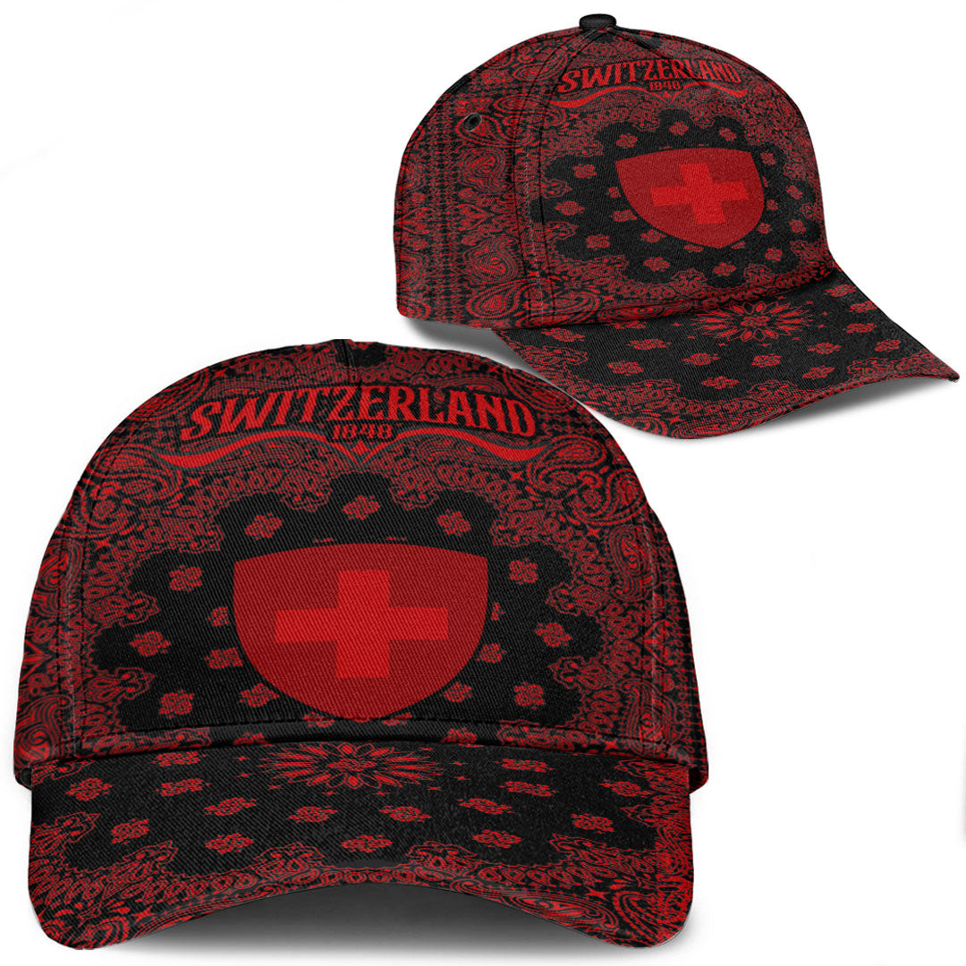 Switzerland New Classic Cap Paisley Bandana Never Out of Date" Personalized Cap Trucker Hats Custom Hats Gifts For Men & Women"