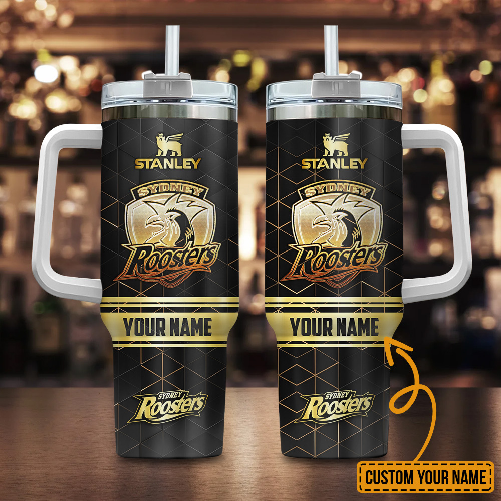 Sydney Roosters NRL Golden Logo Custom Stanley Cup 40 oz 30 oz Tumbler With HandleTVC2301178
