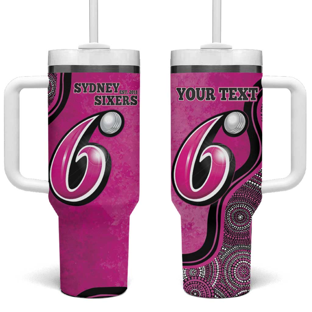 Sydney Sixers Indigenous Art – Grunge Style Custom Stanley Cup 40 oz 30 oz Tumbler With HandleTVC2301332 - Image 2
