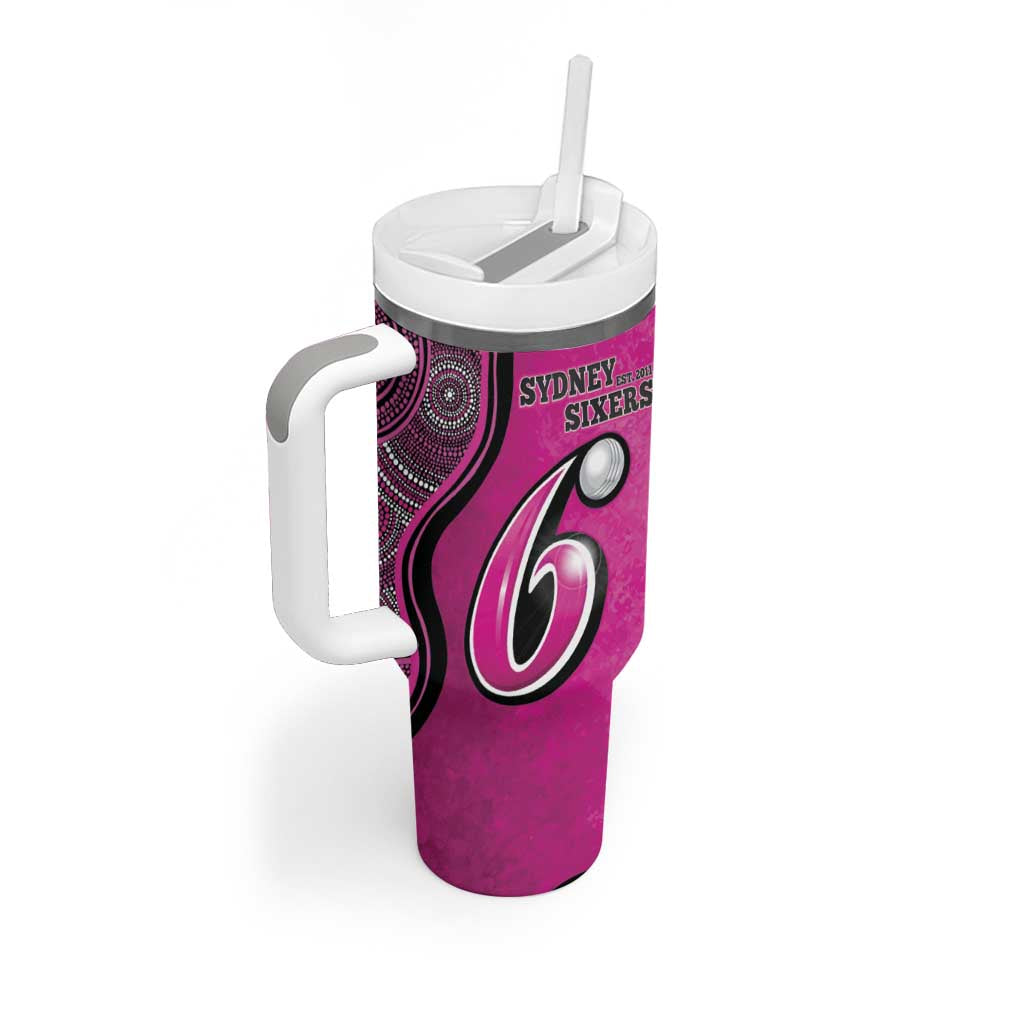 Sydney Sixers Indigenous Art – Grunge Style Custom Stanley Cup 40 oz 30 oz Tumbler With HandleTVC2301332 - Image 3