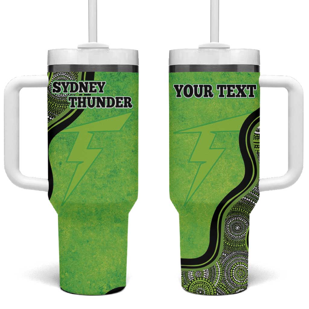 Sydney Thunder Indigenous Art – Grunge Style Custom Stanley Cup 40 oz 30 oz Tumbler With HandleTVC2301323 - Image 2