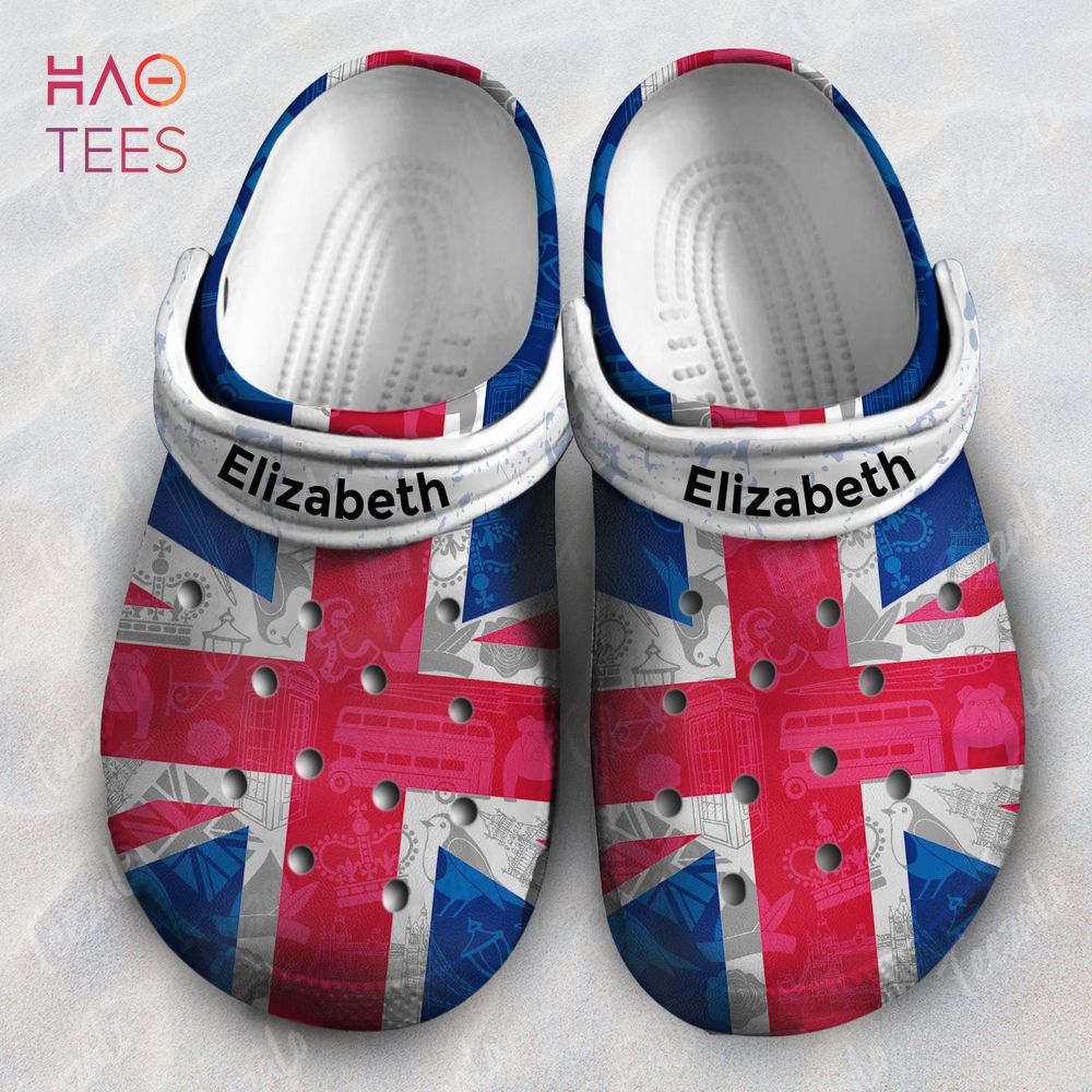 Symbols Shadow Effect In United Kingdom UK Flag Crocs Crocband Clogs Shoes Comfortable For Men Women and Kids