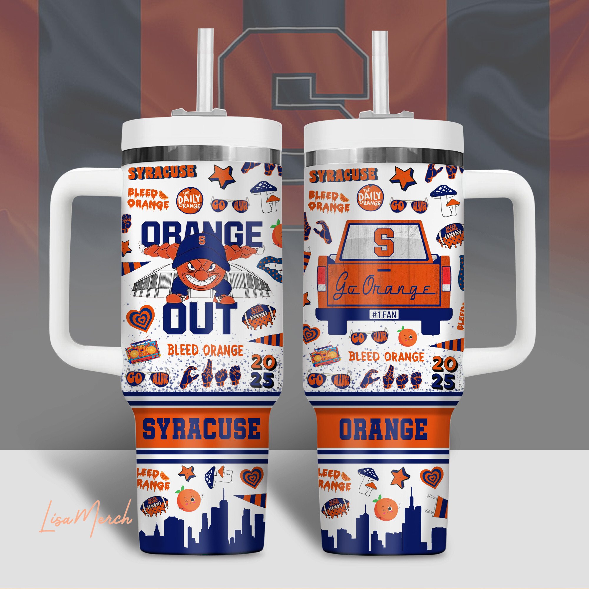 Syracuse Orange NCAA Custom Stanley Cup 40 oz 30 oz Tumbler With HandleTVC2301509