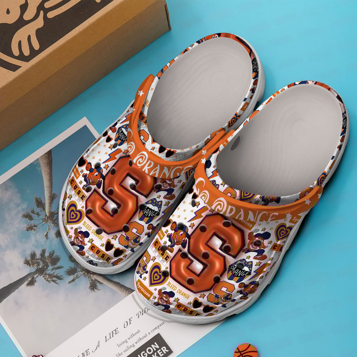 Syracuse Orange NCAA Sport Crocs Crocband Clogs Shoes Comfortable For Men Women and Kids - Image 3