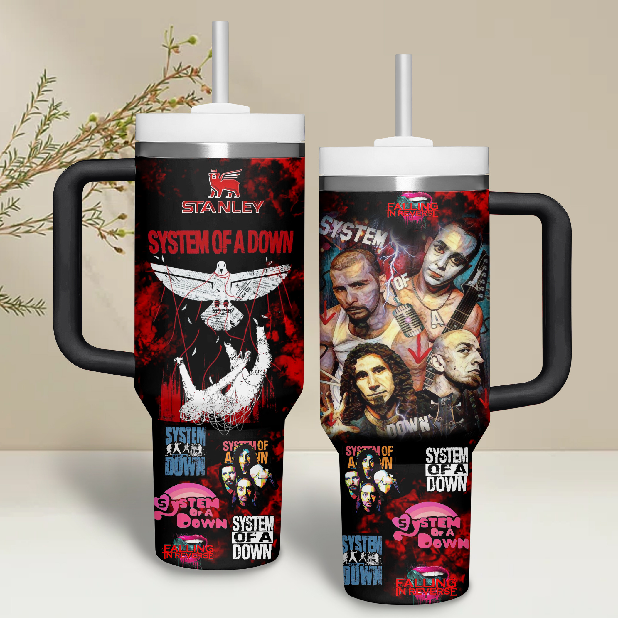 System of a Down Music Custom Stanley Cup 40 oz 30 oz Tumbler With HandleTVC2301342 - Image 2