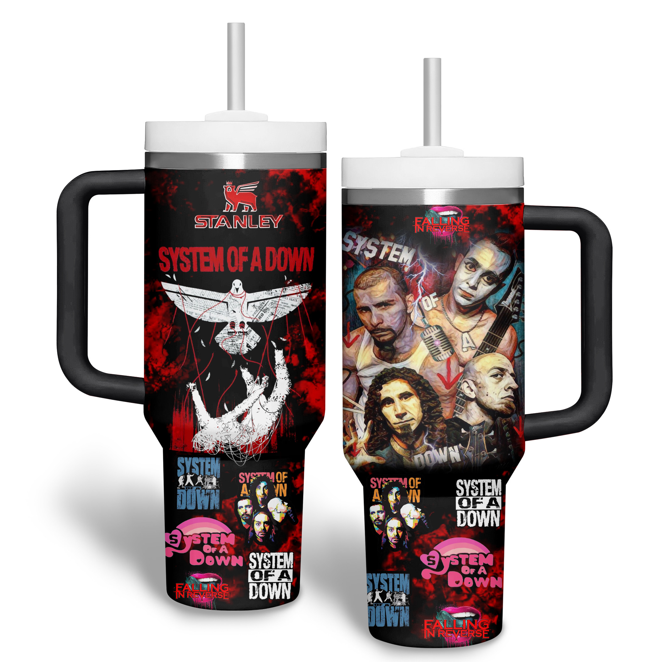 System of a Down Music Custom Stanley Cup 40 oz 30 oz Tumbler With HandleTVC2301342 - Image 4