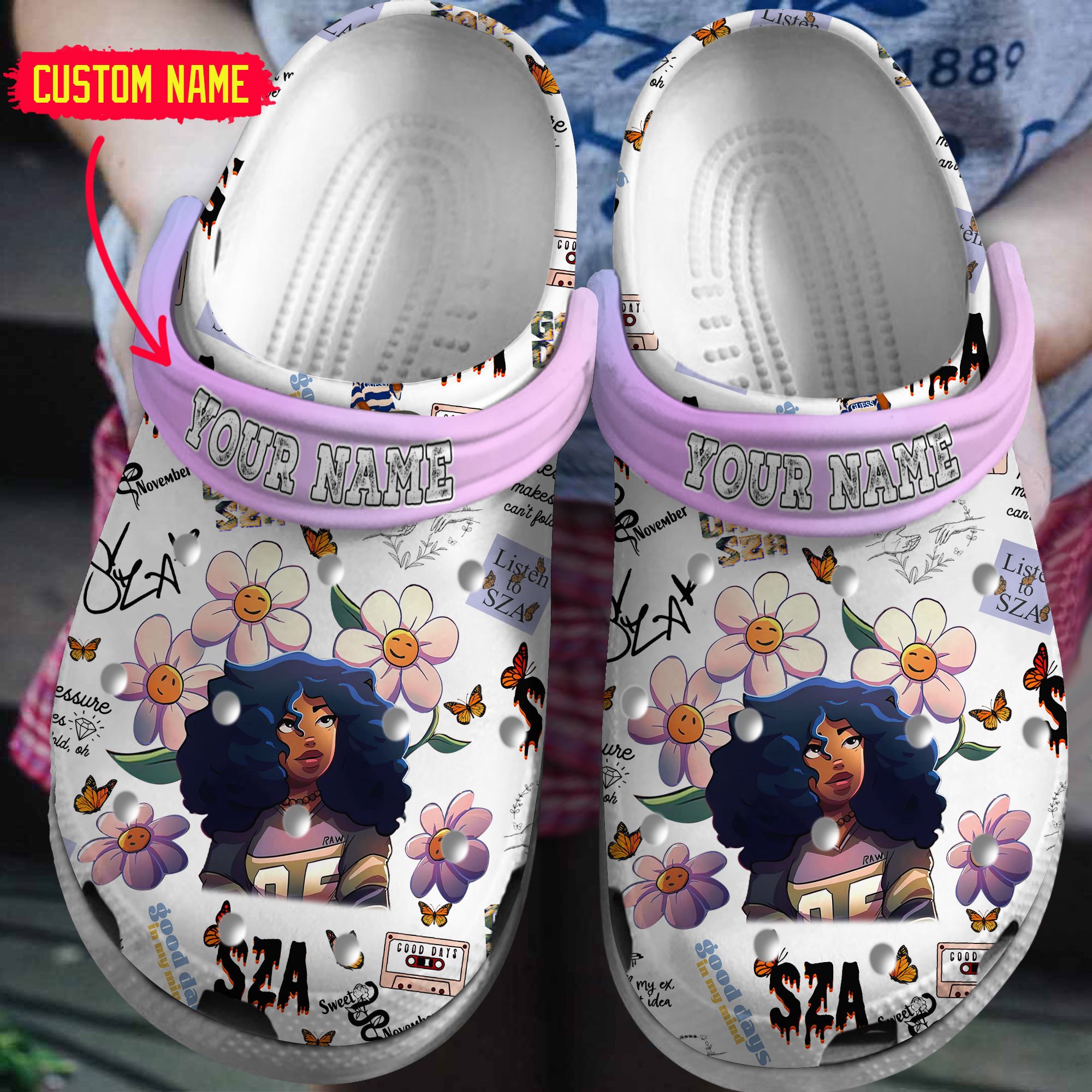 SZA Music Crocs Crocband Clogs Shoes Comfortable For Men Women and Kids