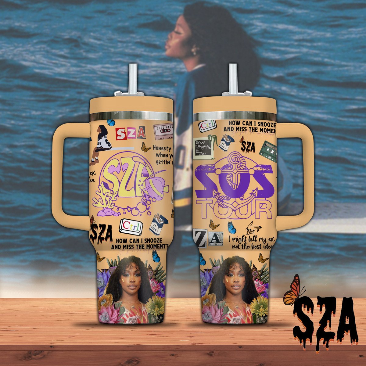 SZA Music Custom Stanley Cup 40 oz 30 oz Tumbler With HandleTVC2301293