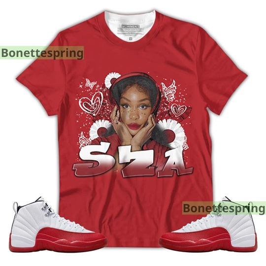 SZA Unisex Shirt To Match Sneaker Cherry 12s Tee - Image 12