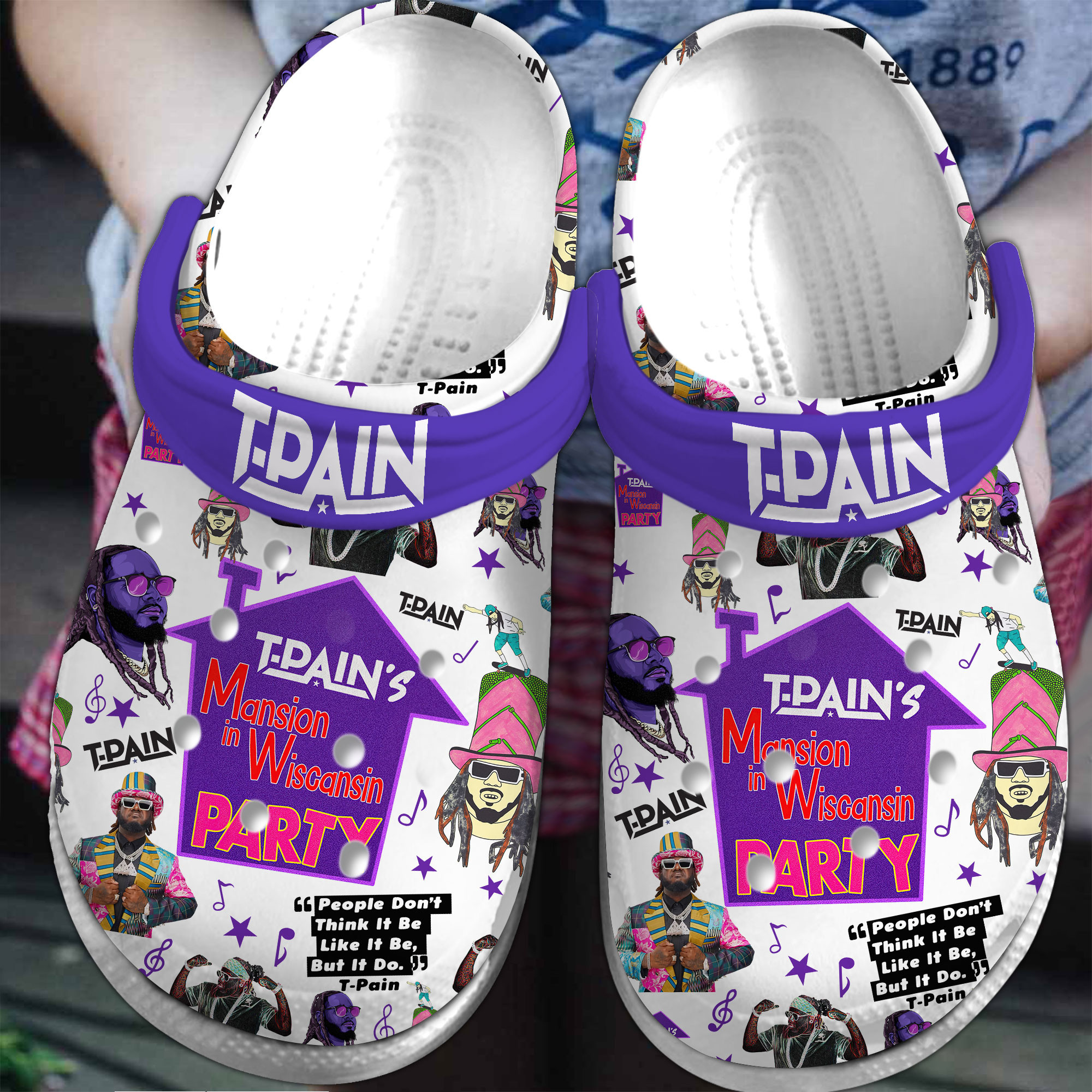 T-Pain Music Crocs Crocband Clogs Shoes Comfortable For Men Women and Kids