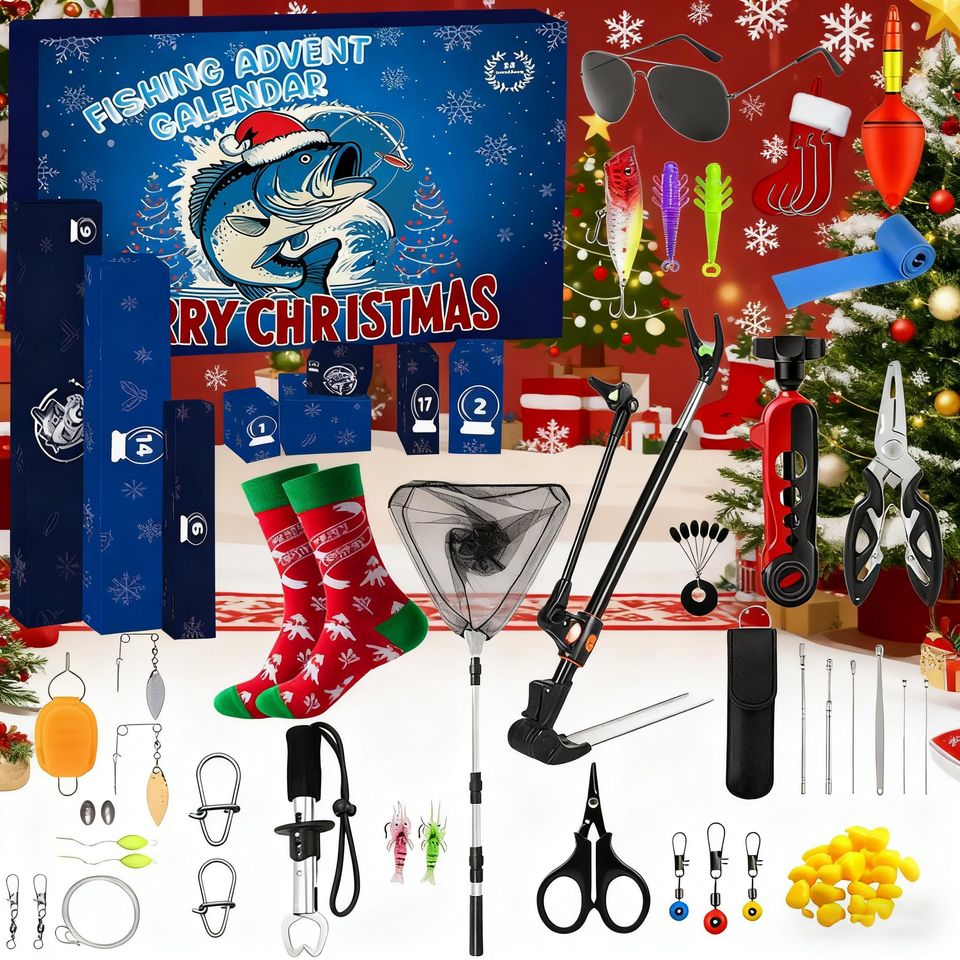 Tackle Box Countdown, Fishing Tackle Advent Calendar, Angler's Christmas Gift Box, Angler Gift, Advent Calendar,Gift