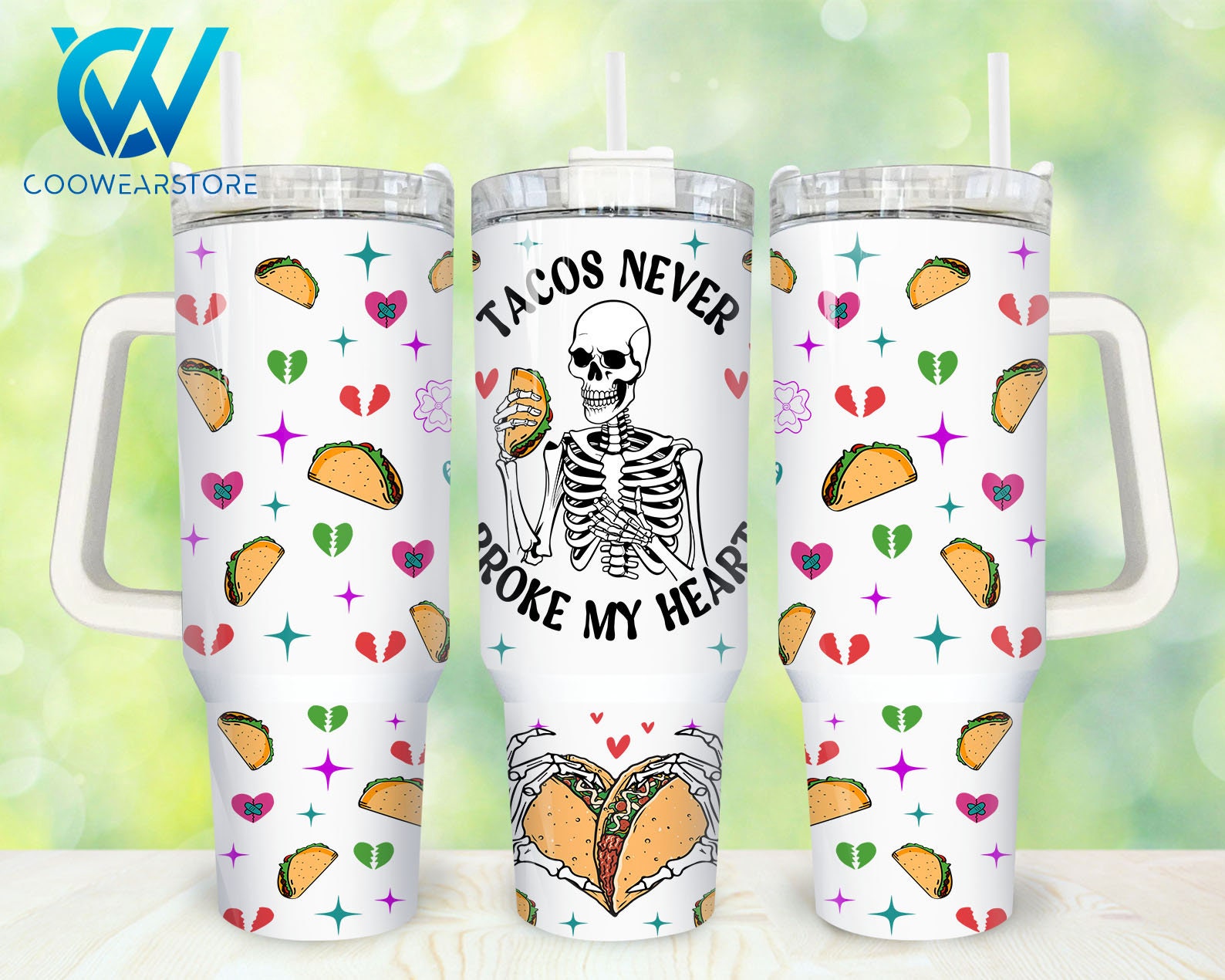 Tacos Valentines Custom Stanley Cup 40 oz 30 oz Tumbler With HandleTVC2301861