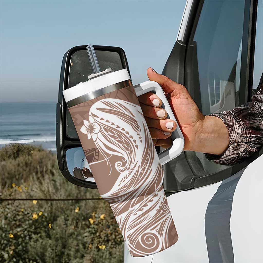 Tahiti Islands Polynesian Plumeria Tahitian Vahine ‘Ote’a Beige Custom Stanley Cup 40 oz 30 oz Tumbler With HandleTVC2301372 - Image 7
