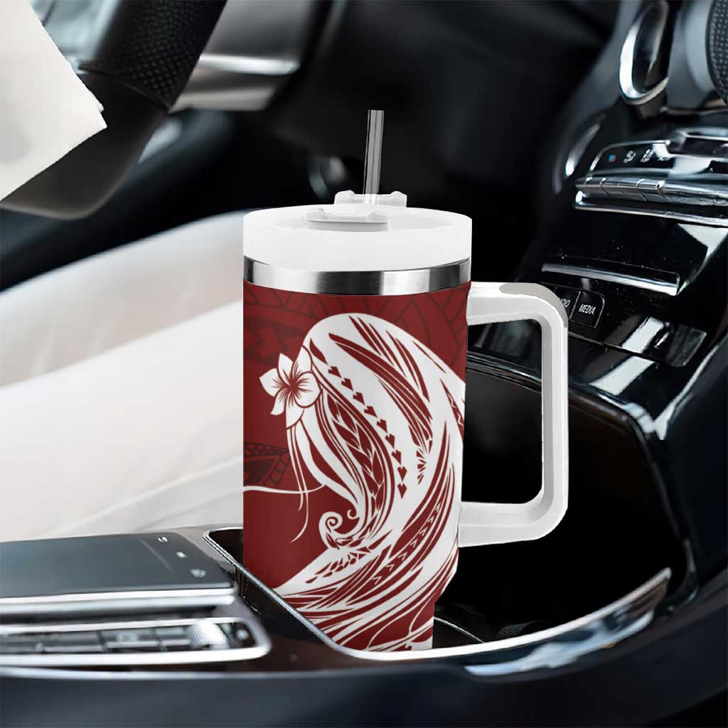 Tahiti Islands Polynesian Plumeria Tahitian Vahine ‘Ote’a Scarlet Custom Stanley Cup 40 oz 30 oz Tumbler With HandleTVC2301390 - Image 8