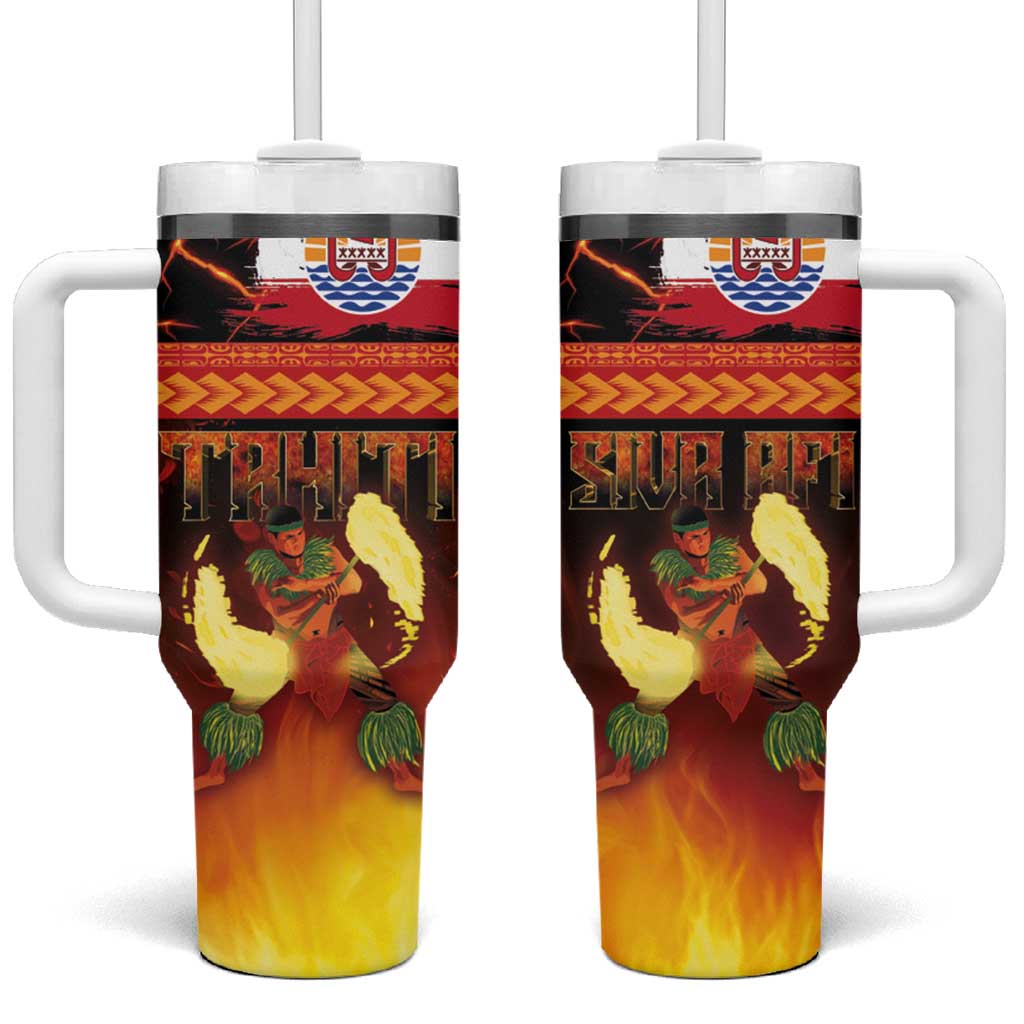 Tahitian Siva Afi Tribal Performers of Tahitian Fire Knife Dancing Custom Stanley Cup 40 oz 30 oz Tumbler With HandleTVC2301390