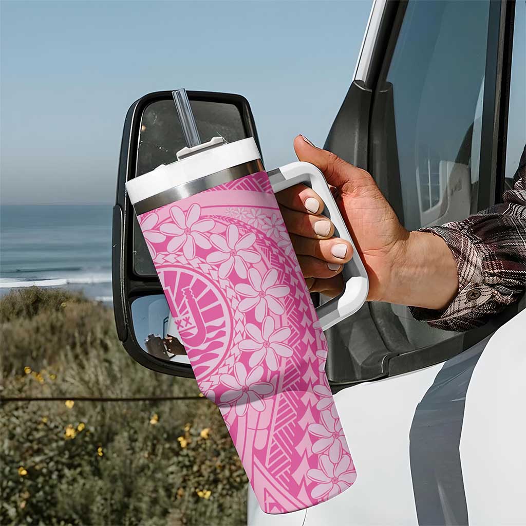 Tahitian Tiare Flower Pink Polynesian Custom Stanley Cup 40 oz 30 oz Tumbler With HandleTVC2301390 - Image 7