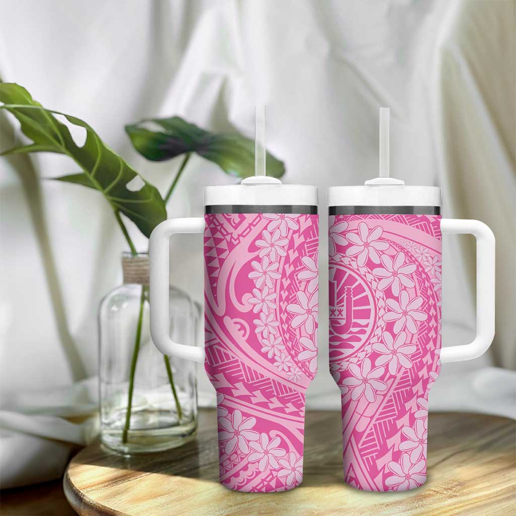 Tahitian Tiare Flower Pink Polynesian Custom Stanley Cup 40 oz 30 oz Tumbler With HandleTVC2301390 - Image 9