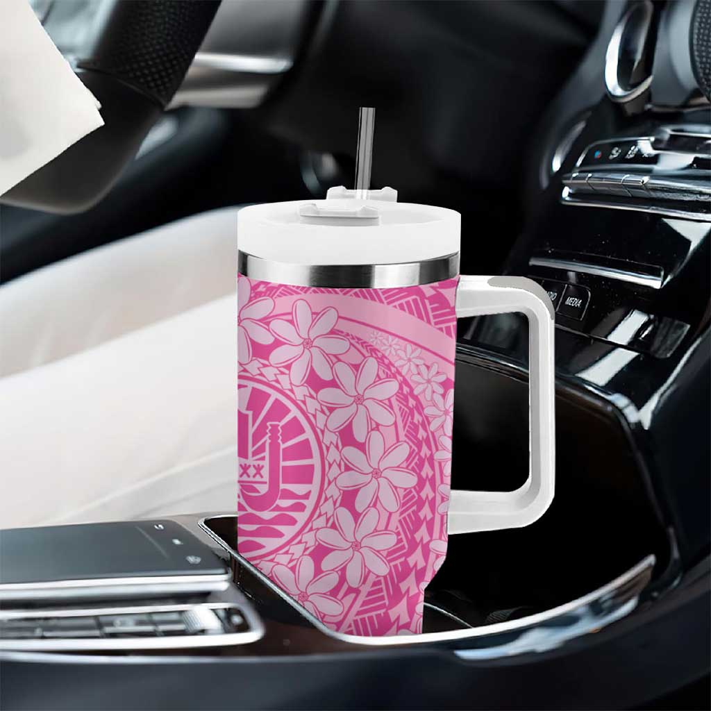Tahitian Tiare Flower Pink Polynesian Custom Stanley Cup 40 oz 30 oz Tumbler With HandleTVC2301390 - Image 8
