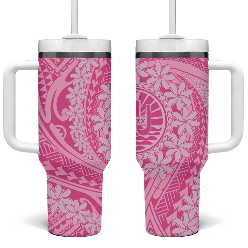 Tahitian Tiare Flower Pink Polynesian Custom Stanley Cup 40 oz 30 oz Tumbler With HandleTVC2301390