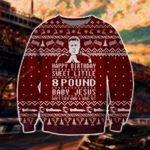 Talladega Nights Knitting Ugly Christmas Sweater Adult 3D Funny Matching for family