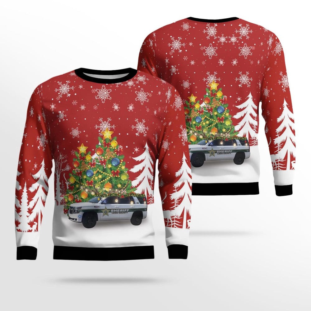 Tallahassee Florida Leon County Sheriffs Office Tahoe AOP Ugly Sweater Unisex Christmas Gift
