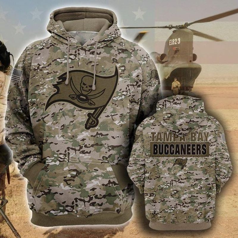 Tampa Bay Buccaneers Camo 3D All Over Print Hoodie, Zip Hoodie