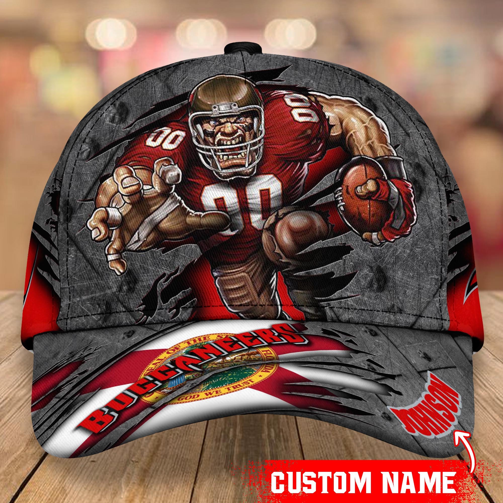 Tampa Bay Buccaneers Custom Name Classic Caps Trucker Hats Custom Hats Gifts For Men & Women