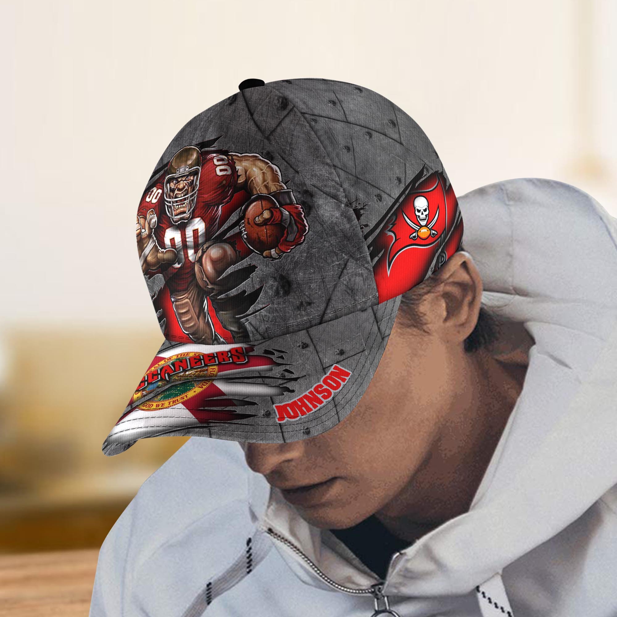 Tampa Bay Buccaneers Custom Name Classic Caps Trucker Hats Custom Hats Gifts For Men & Women