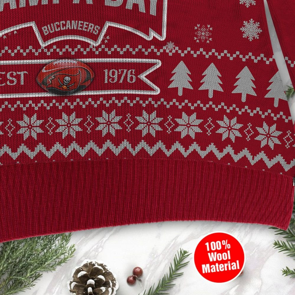 Tampa Bay Buccaneers Cute Baby Yoda Grogu Holiday Party Ugly Christmas Sweater Adult 3D Funny Matching for family - Image 4