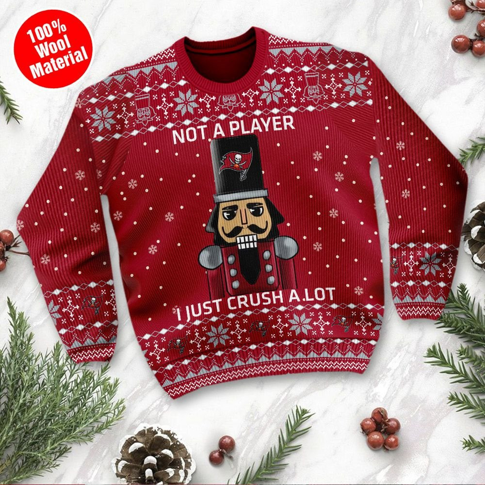 Tampa Bay Buccaneers I Am Not A Player I Just Crush Alot Ugly Christmas Sweater Adult 3D Funny Matching for family - Image 2