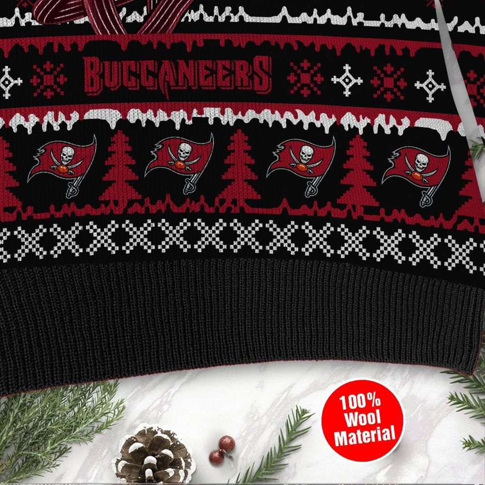 Tampa Bay Buccaneers Jack Skellington Halloween Holiday Party Ugly Christmas Sweater Adult 3D Funny Matching for family - Image 4