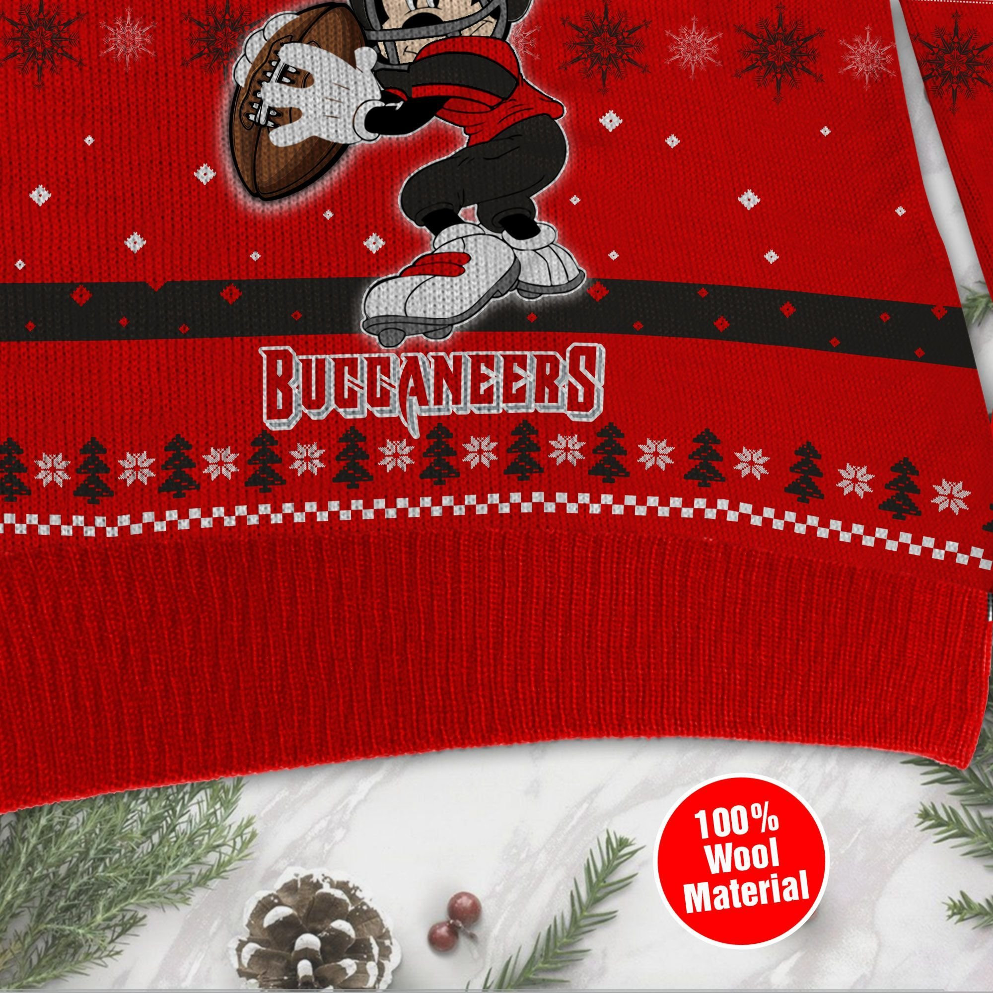 Tampa Bay Buccaneers Mickey Mouse Funny Ugly Christmas Sweater Adult 3D Funny Matching for family - Image 4