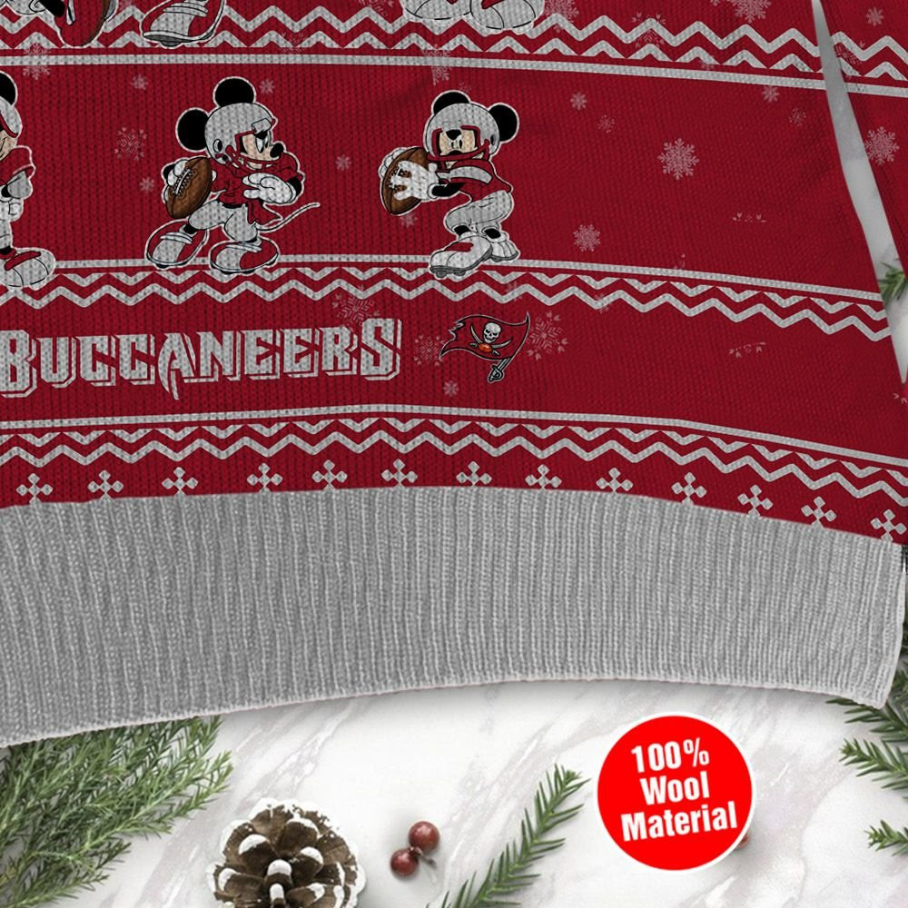 Tampa Bay Buccaneers Mickey Mouse Holiday Party Ugly Christmas Sweater Adult 3D Funny Matching for family - Image 4