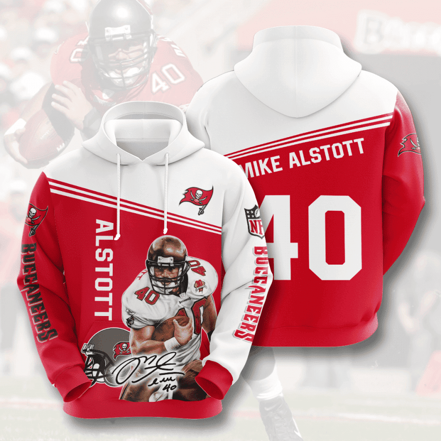 Tampa Bay Buccaneers Mike Alstott 3D All Over Print Hoodie, Zip Hoodie