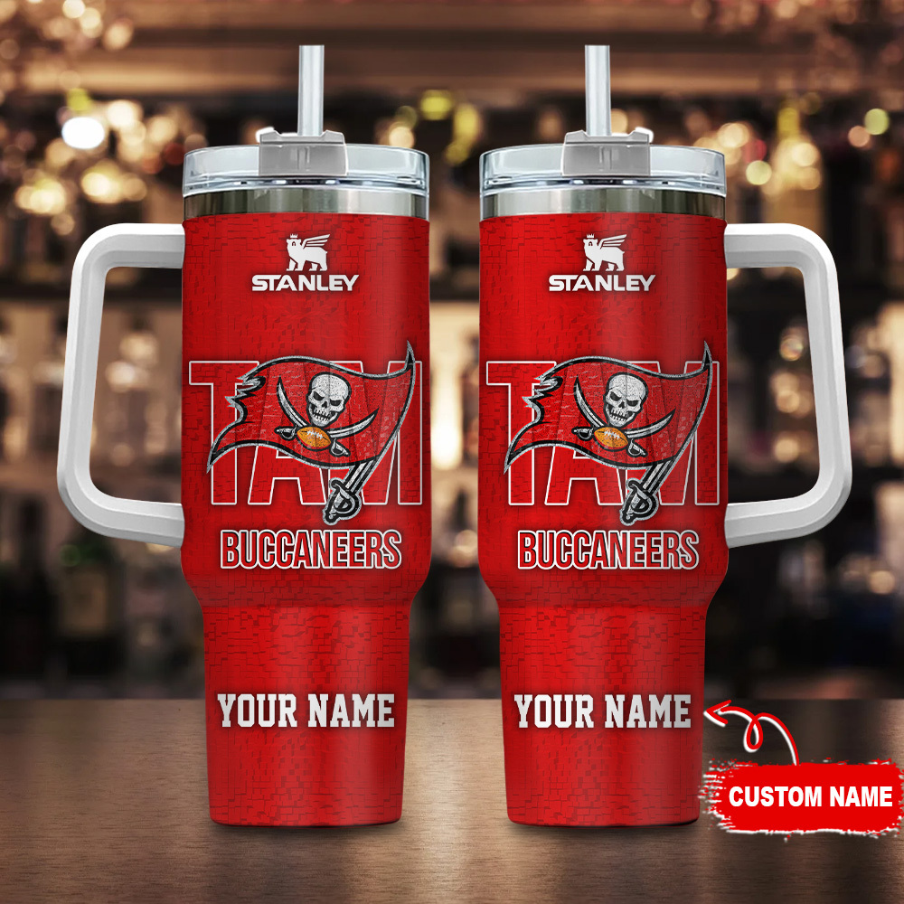 Tampa Bay Buccaneers NFL 3D Logo Custom Stanley Cup 40 oz 30 oz Tumbler With HandleTVC2301109