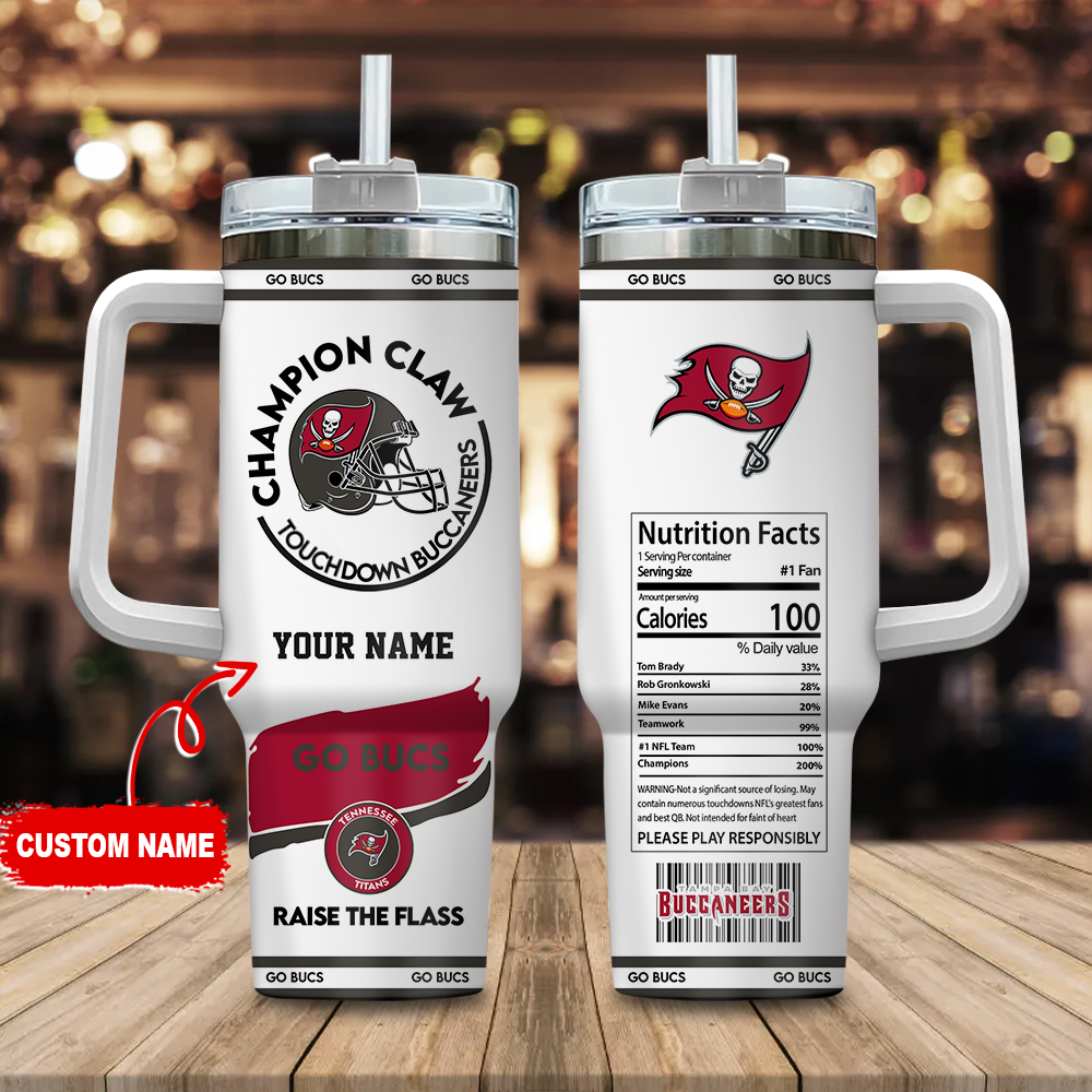 Tampa Bay Buccaneers NFL Champion Claw Custom Stanley Cup 40 oz 30 oz Tumbler With HandleTVC230130
