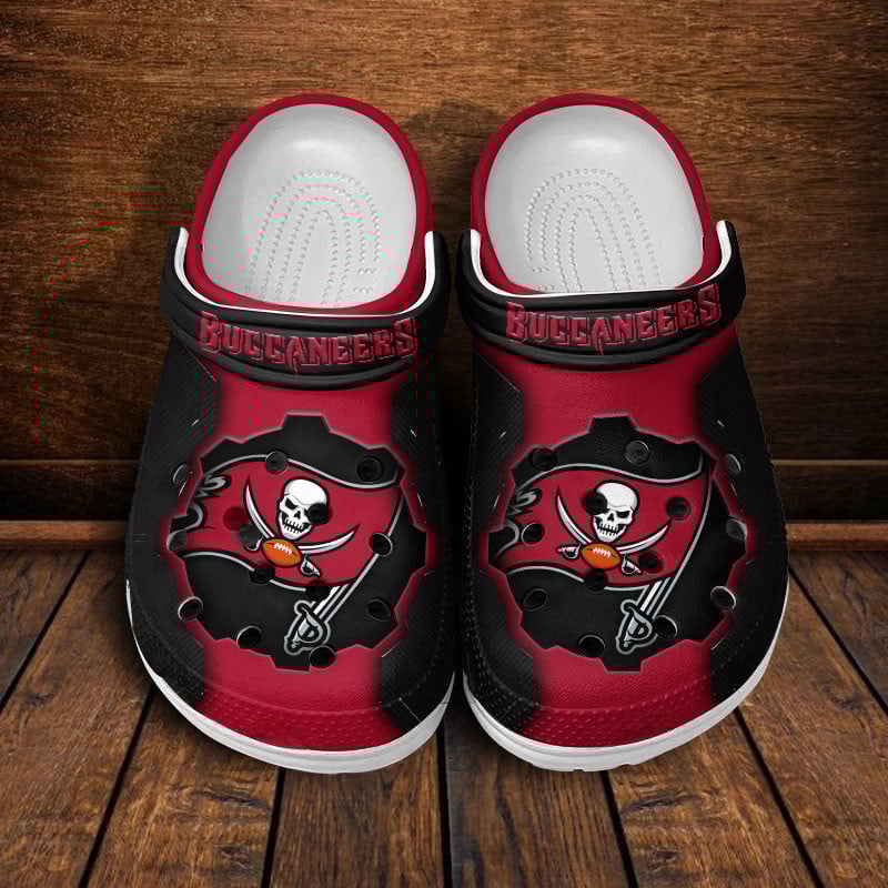 Tampa Bay Buccaneers NFL Crocs Crocband Clogs Shoes Comfortable For Men Women and Kids