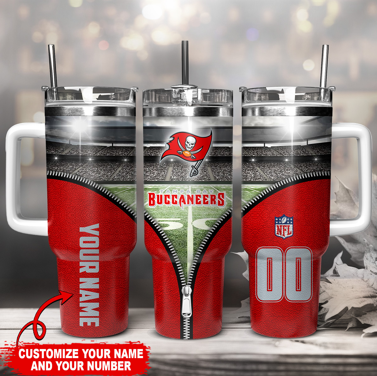 Tampa Bay Buccaneers NFL Custom Stanley Cup 40 oz 30 oz Tumbler With HandleTVC230140