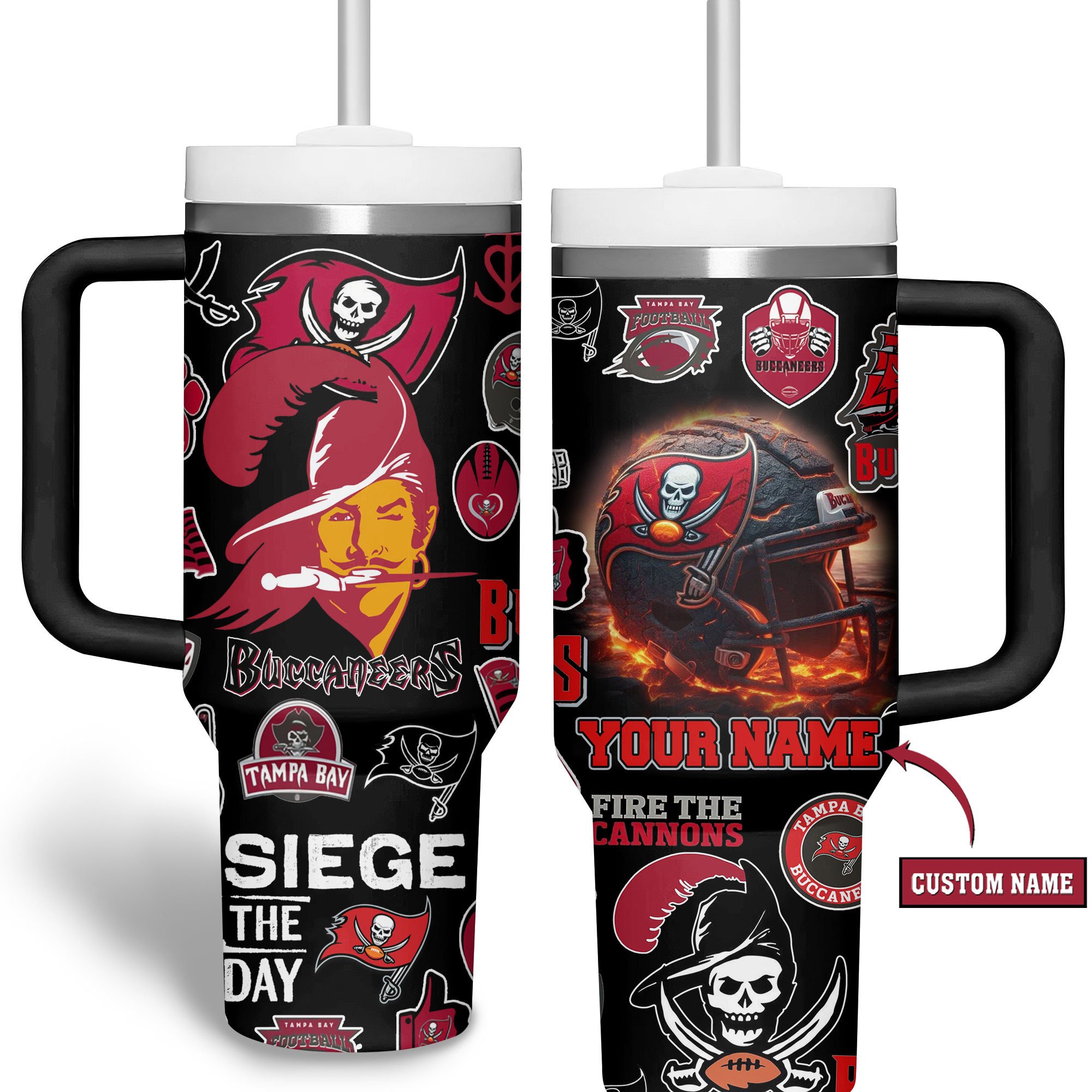 Tampa Bay Buccaneers NFL Custom Stanley Cup 40 oz 30 oz Tumbler With HandleTVC2301510