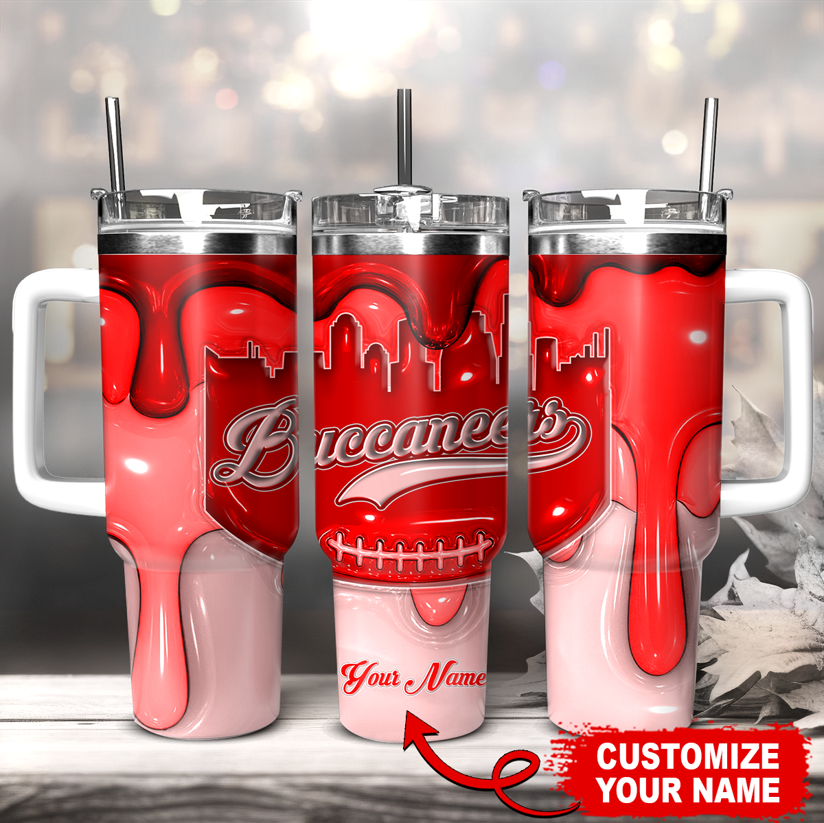 Tampa Bay Buccaneers NFL Custom Stanley Cup 40 oz 30 oz Tumbler With HandleTVC230152