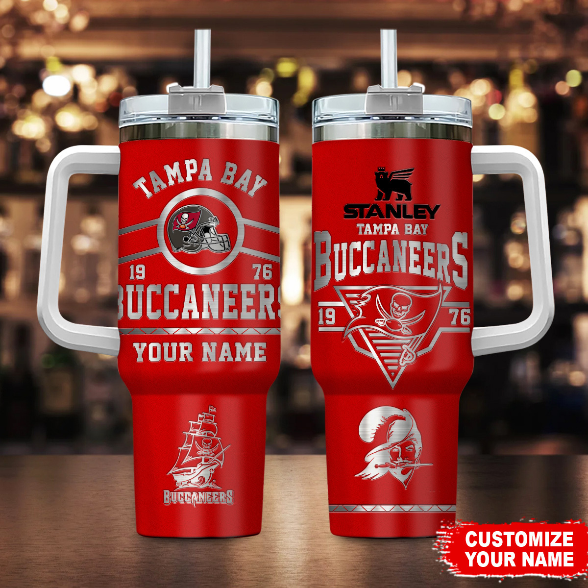 Tampa Bay Buccaneers NFL Custom Stanley Cup 40 oz 30 oz Tumbler With HandleTVC230153