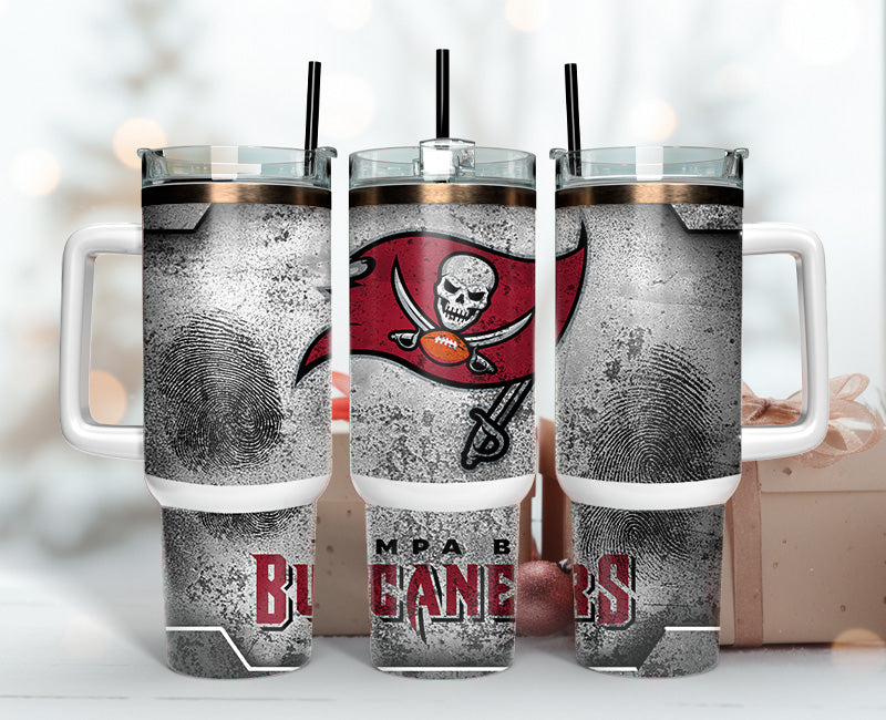 Tampa Bay Buccaneers NFL Fingerprint Effect Custom Stanley Cup 40 oz 30 oz Tumbler With HandleTVC2301150