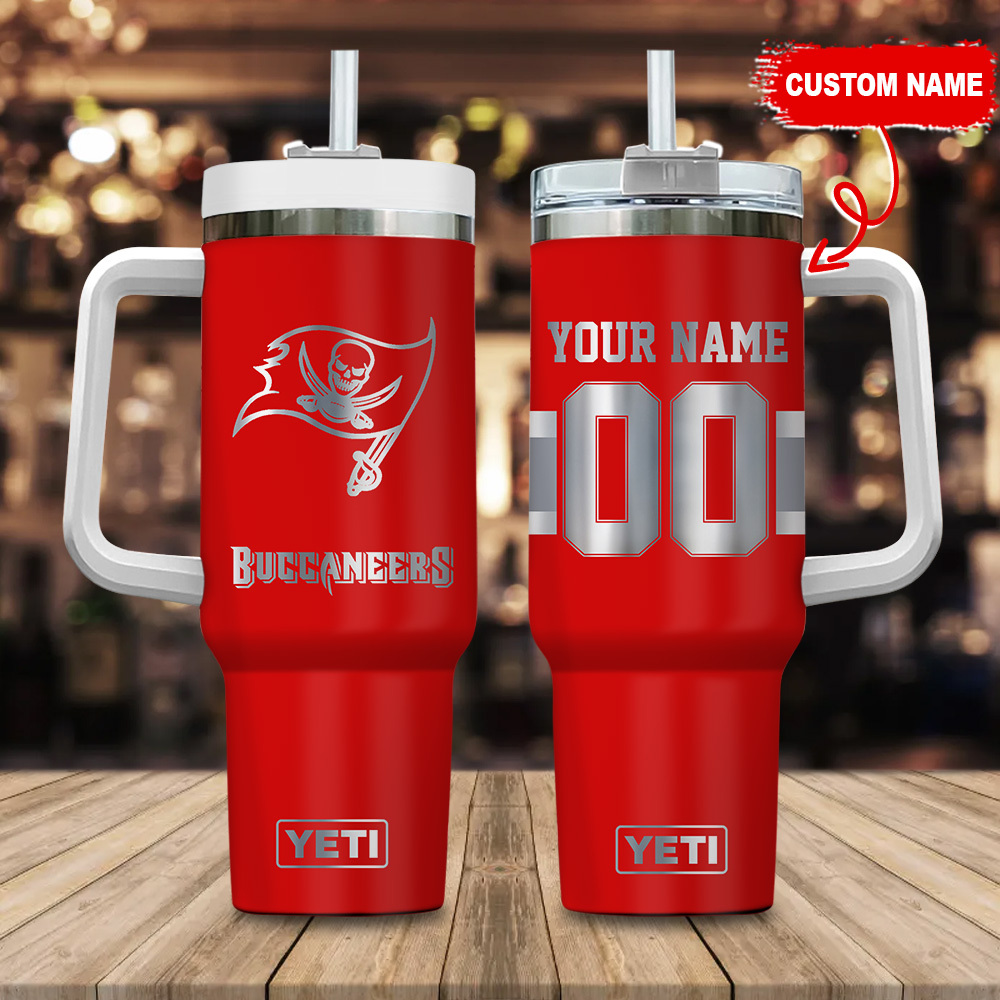 Tampa Bay Buccaneers NFL Laser Engraved Effect Custom Stanley Cup 40 oz 30 oz Tumbler With HandleTVC2301121