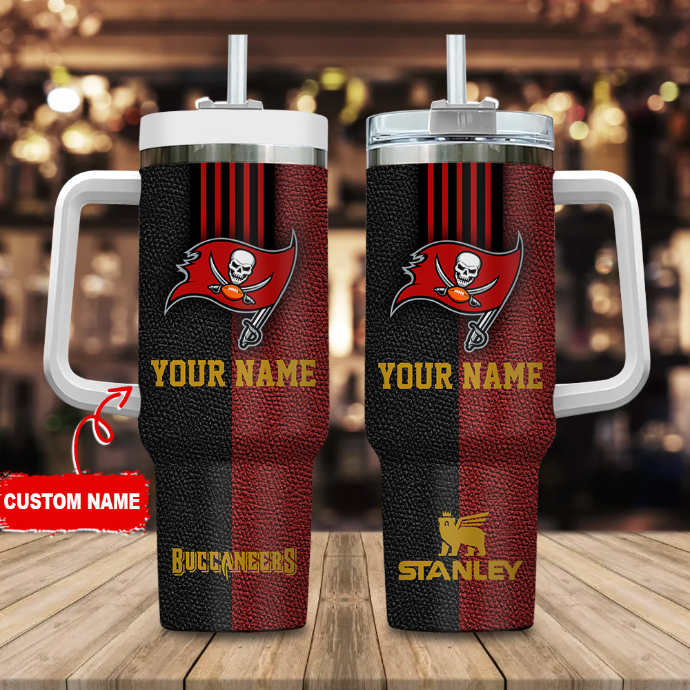 Tampa Bay Buccaneers NFL Leather Effect Custom Stanley Cup 40 oz 30 oz Tumbler With HandleTVC2301123