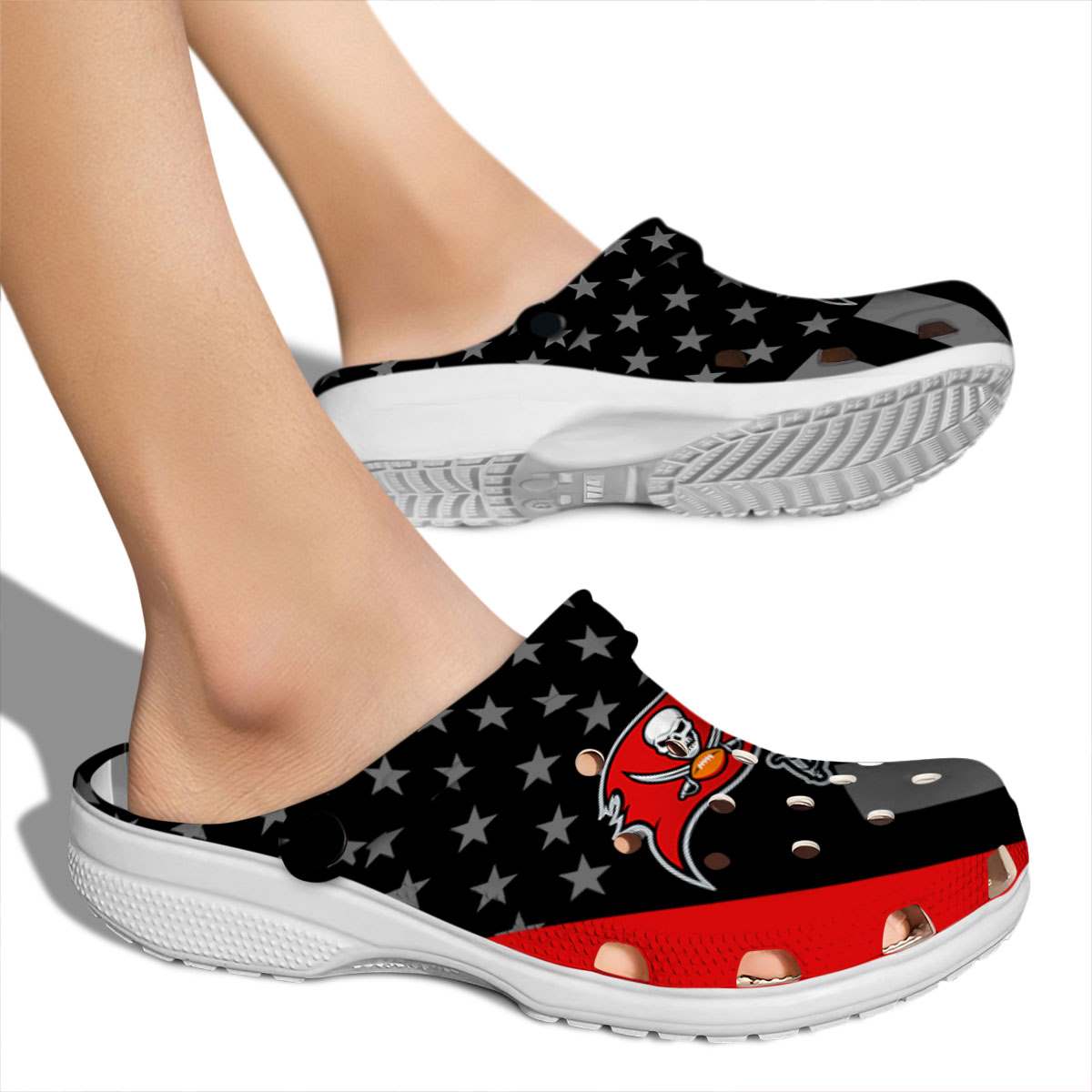 Tampa Bay Buccaneers NFL Sport Crocs Crocband Clogs Shoes Comfortable For Men Women and Kids - Image 2